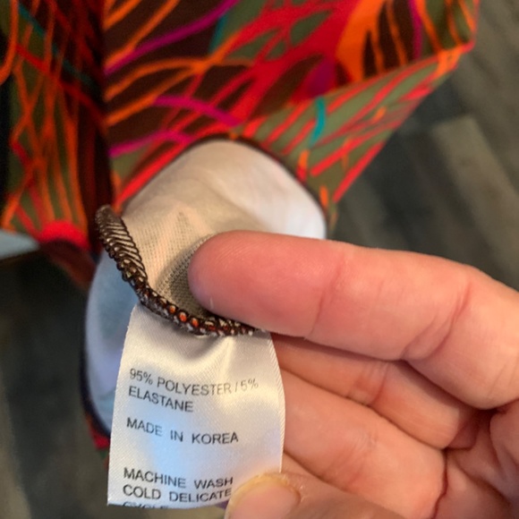 Tracy Negoshian peacock feather dress. NWOT . Retail 110 - Picture 6 of 7